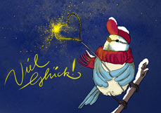 Postkarte Viel Glück!