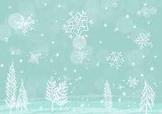 Postkarte Sanft fällt der Schnee