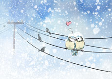 Postkarte Winterliebe