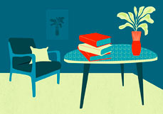 Postkarte coffee table books