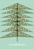 Postkarte Frohe Weihnachten! - Lichterbaum