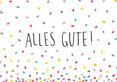 Postkarte ALLES GUTE!