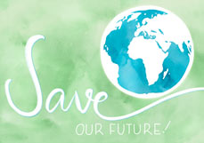 Postkarte Save OUR FUTURE!