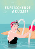 Postkarte ERFRISCHENDE GRÜSSE!