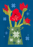 Postkarte Amaryllis in der Vase