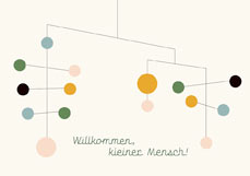 Postkarte Willkommen, kleiner Mensch!