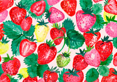 Postkarte Erdbeerzeit