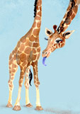 Postkarte Giraffe