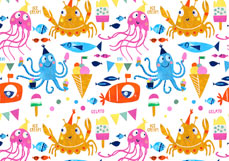 Postkarte Party under the sea