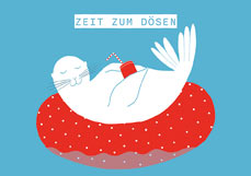 Postkarte ZEIT ZUM DÖSEN