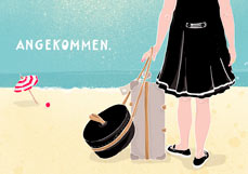 Postkarte ANGEKOMMEN.