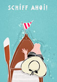 Postkarte SCHIFF AHOI!