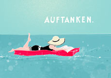 Postkarte AUFTANKEN.