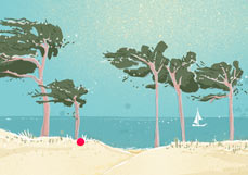 Postkarte Windflüchter