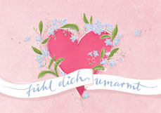 Postkarte fühl dich umarmt