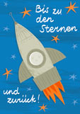 Postkarte Bis zu den Sternen und zurück!