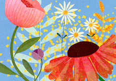 Postkarte Prächtige Blüten