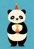 Postkarte Panda