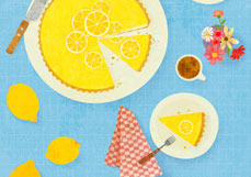 Postkarte Zitronentarte