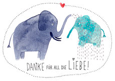 Postkarte DANKE FÜR ALL DIE LIEBE!