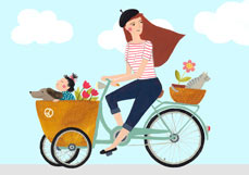 Postkarte Fix und entspannt unterwegs