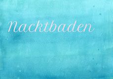 Postkarte Nacktbaden