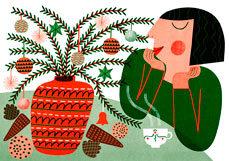 Postkarte Die Adventszeit ist da