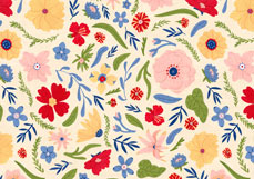 Postkarte Florales Muster I