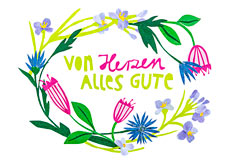 Postkarte von Herzen AlleS GUTe