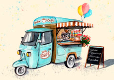 Postkarte Dolce Café