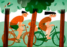 Postkarte Auf zum See