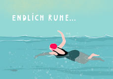 Postkarte ENDLICH RUHE...