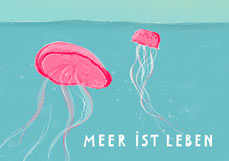Postkarte MEER IST LEBEN