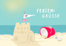 Postkarte FERIENGRÜSSE