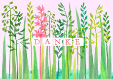 Postkarte DANKE - Wiese