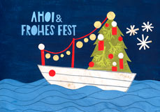 Postkarte AHOI & FROHES FEST