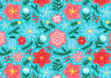 Postkarte Weihnachtsmuster II