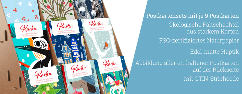 Postkartensets - Display